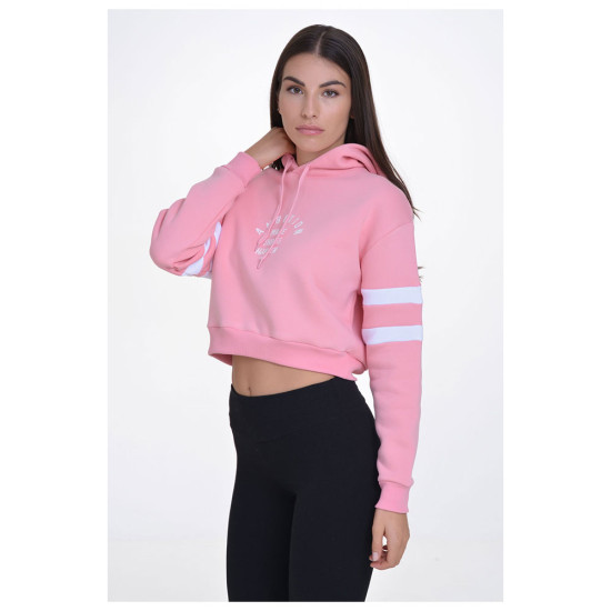 Target Γυναικείο φούτερ Cropped Hoodie Fleece "Ambition"